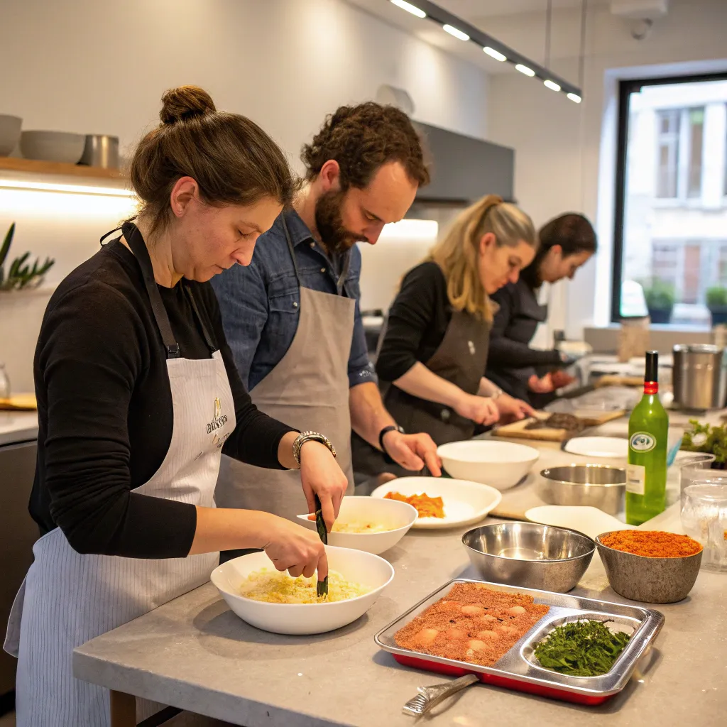 Founders at a Cooking Class